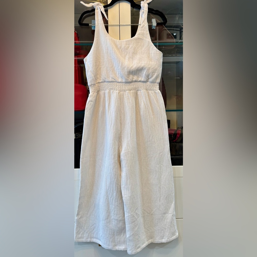 Vacate The Label White Smocked Jumpsuit – NWT, Size S (Non-See-Through!)